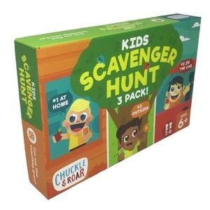 Kids Scavenger Hunt 3 Pk Cards Hunt Search Home Outside Travel Car Game Family